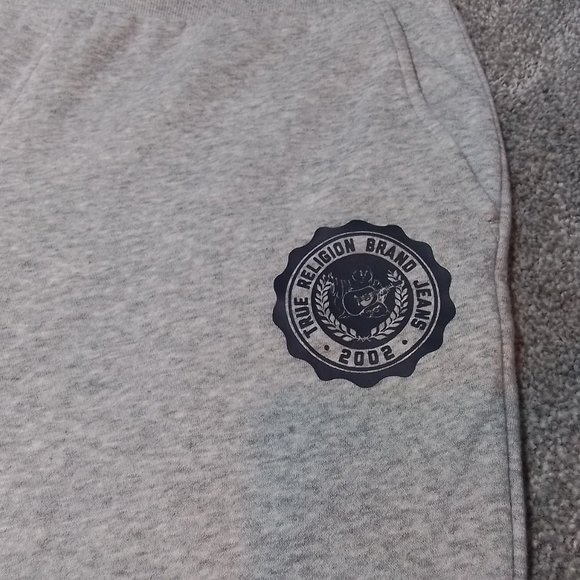 True Religion Gray Sweatpants Grey Joggers size XL - Picture 2 of 4